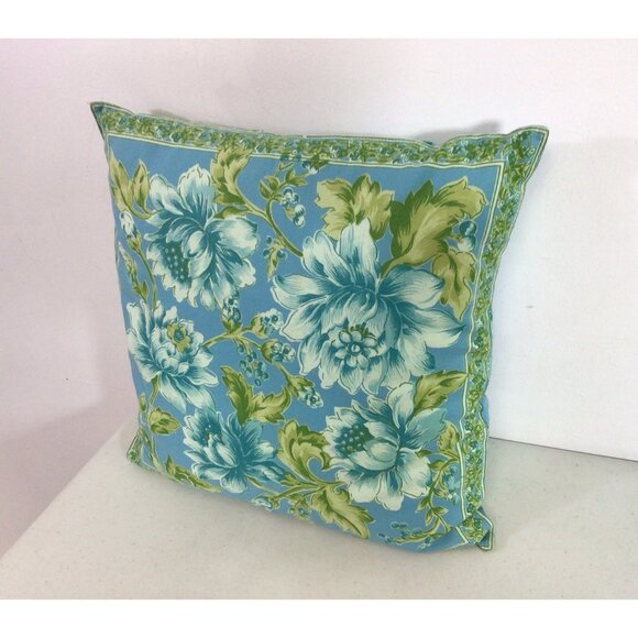 April Cornell Throw Pillow Flowers Cotton Back 16” Insert Included - Picture 6 of 6